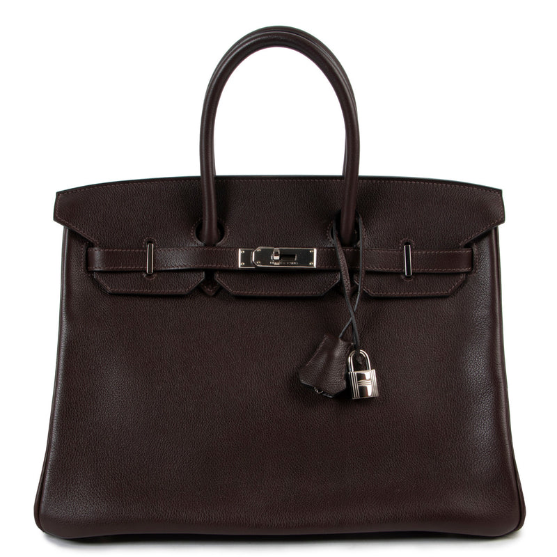 Hermès Birkin 35 Ebene Veau Evergrain Doublure Chevre PHW