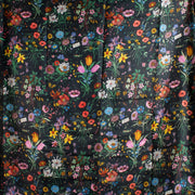 Authentic pre-loved Gucci Black Flora Fringed Scarf on Labellov.com