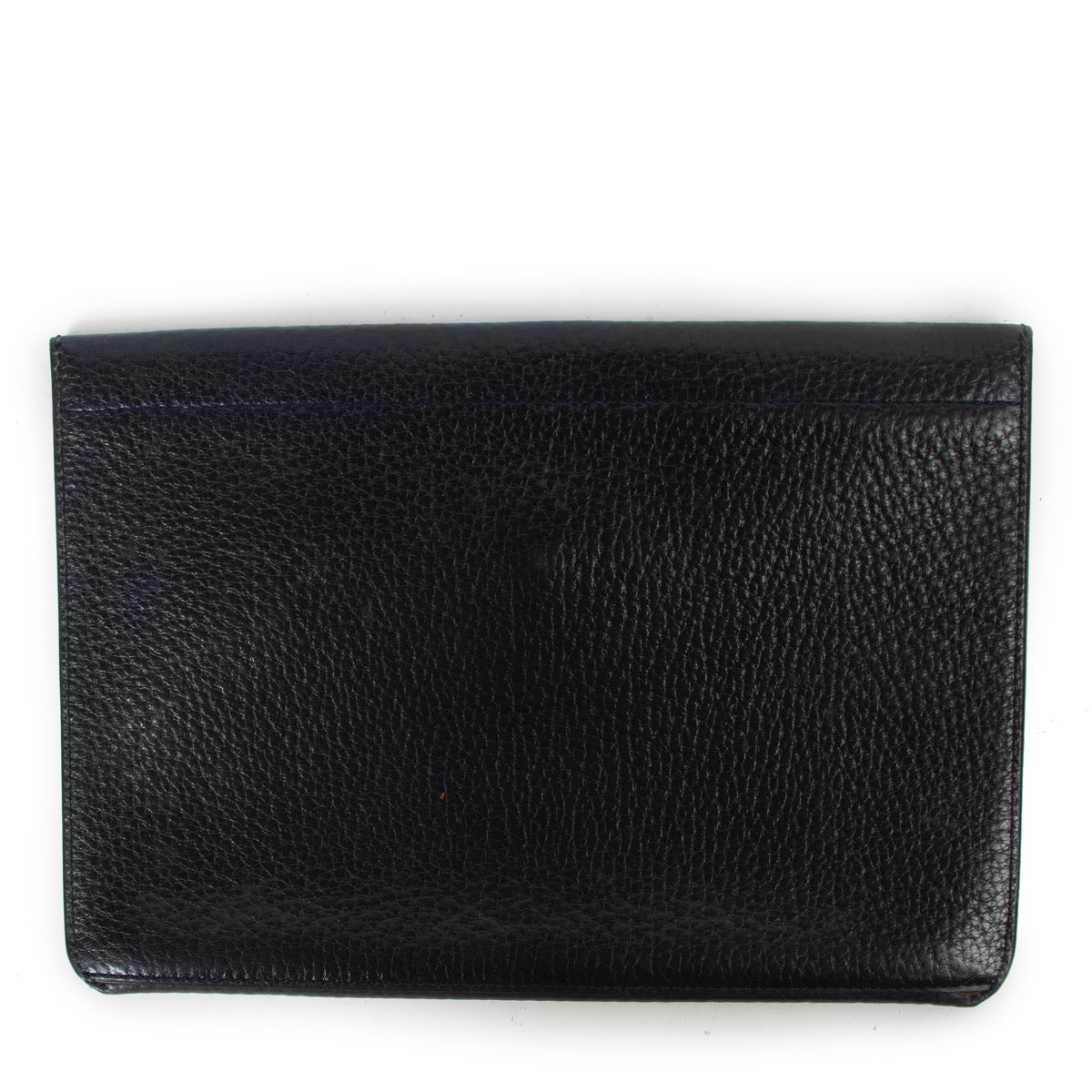 Buy an authentic second hand Delvaux Navy Blue Leather Envelop Clutch in very good condition at Labellov