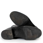 Chanel Black Ascot Short Leather Boots