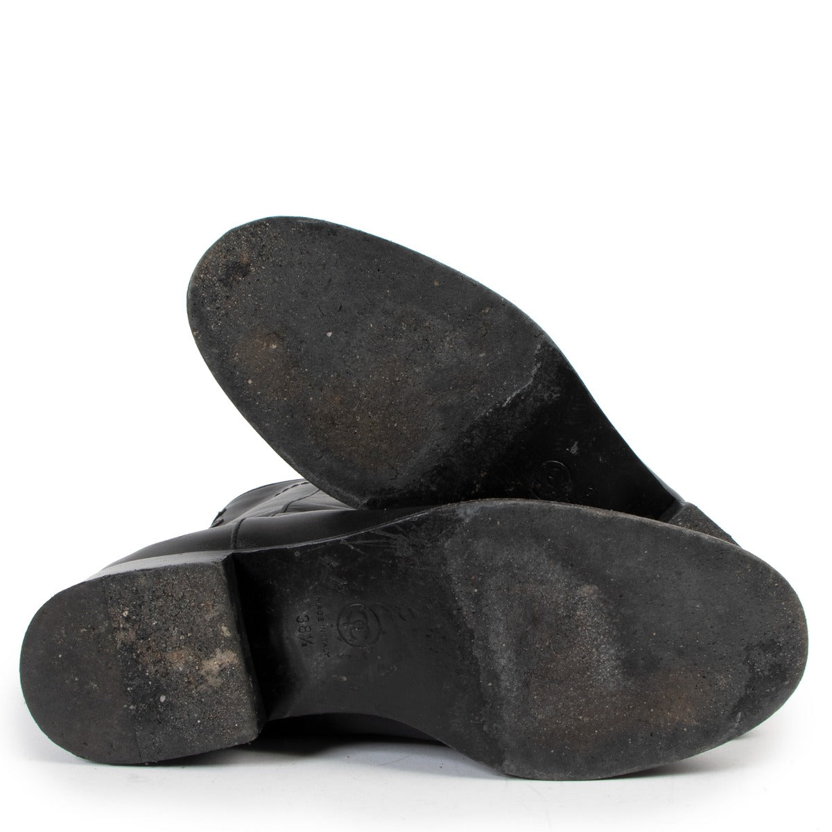 Chanel Black Ascot Short Leather Boots