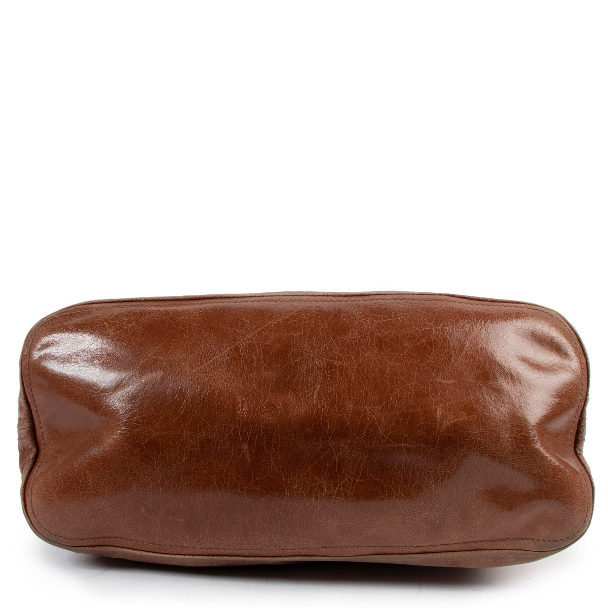 Prada Brown Vitello Shine Leather Hobo Bag