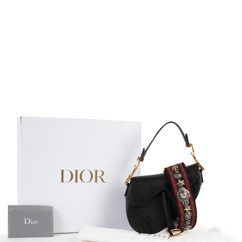 Christian Dior Black Mini Saddle Bag Buy this 100% authentic bag here safely!