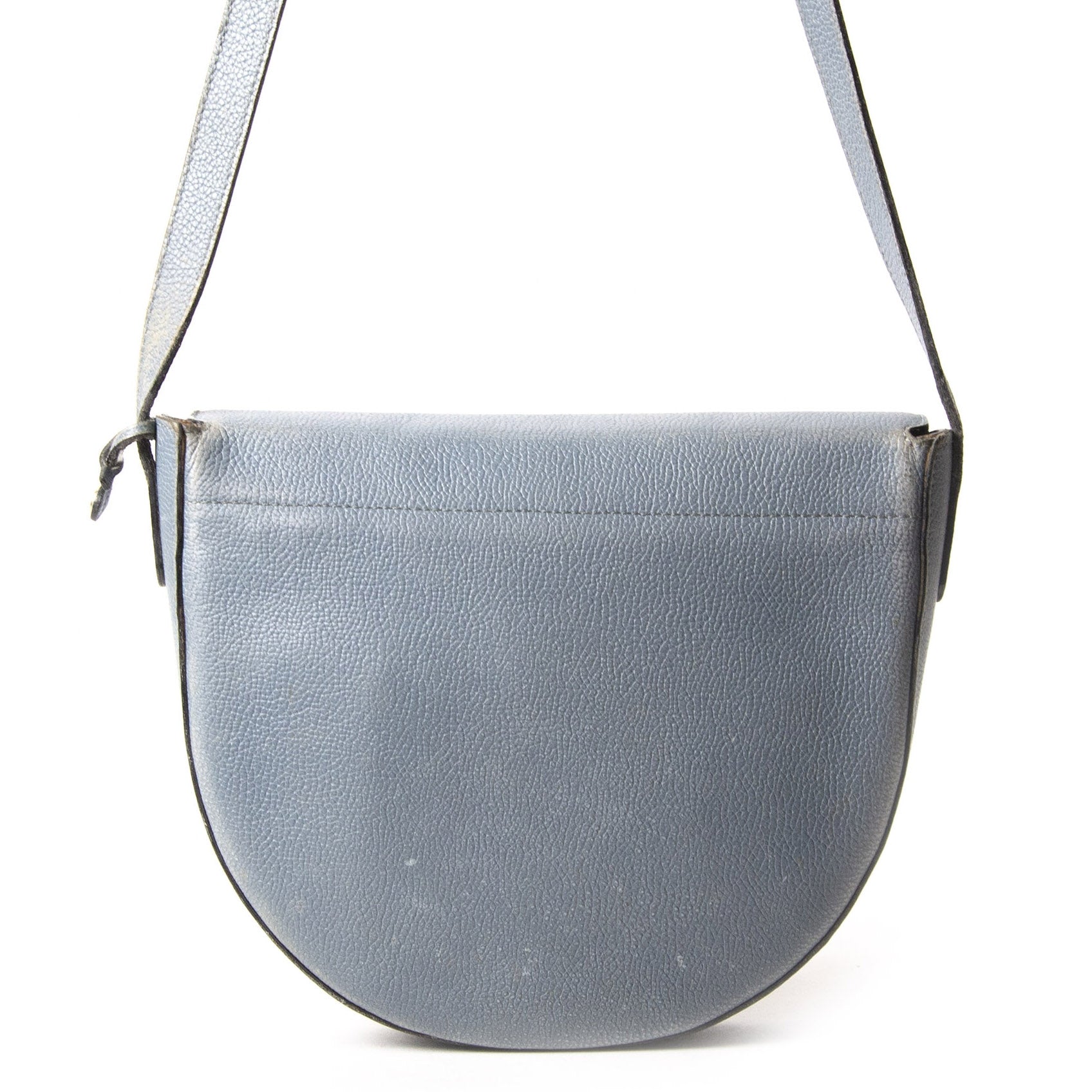 Delvaux Blue Cut Out Leather Shoulder Bag