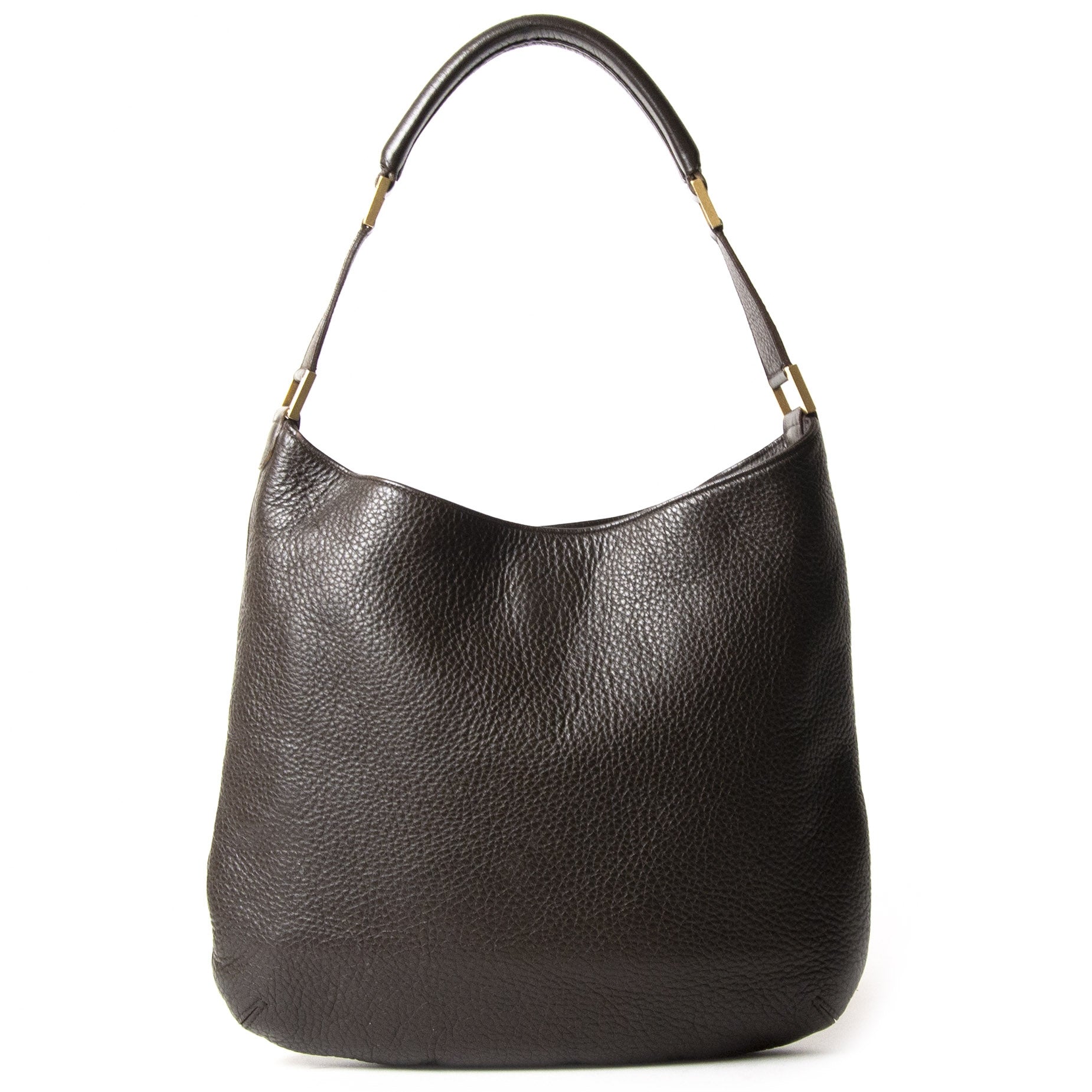 Delvaux Louise Dark Brown Leather Shoulder Bag