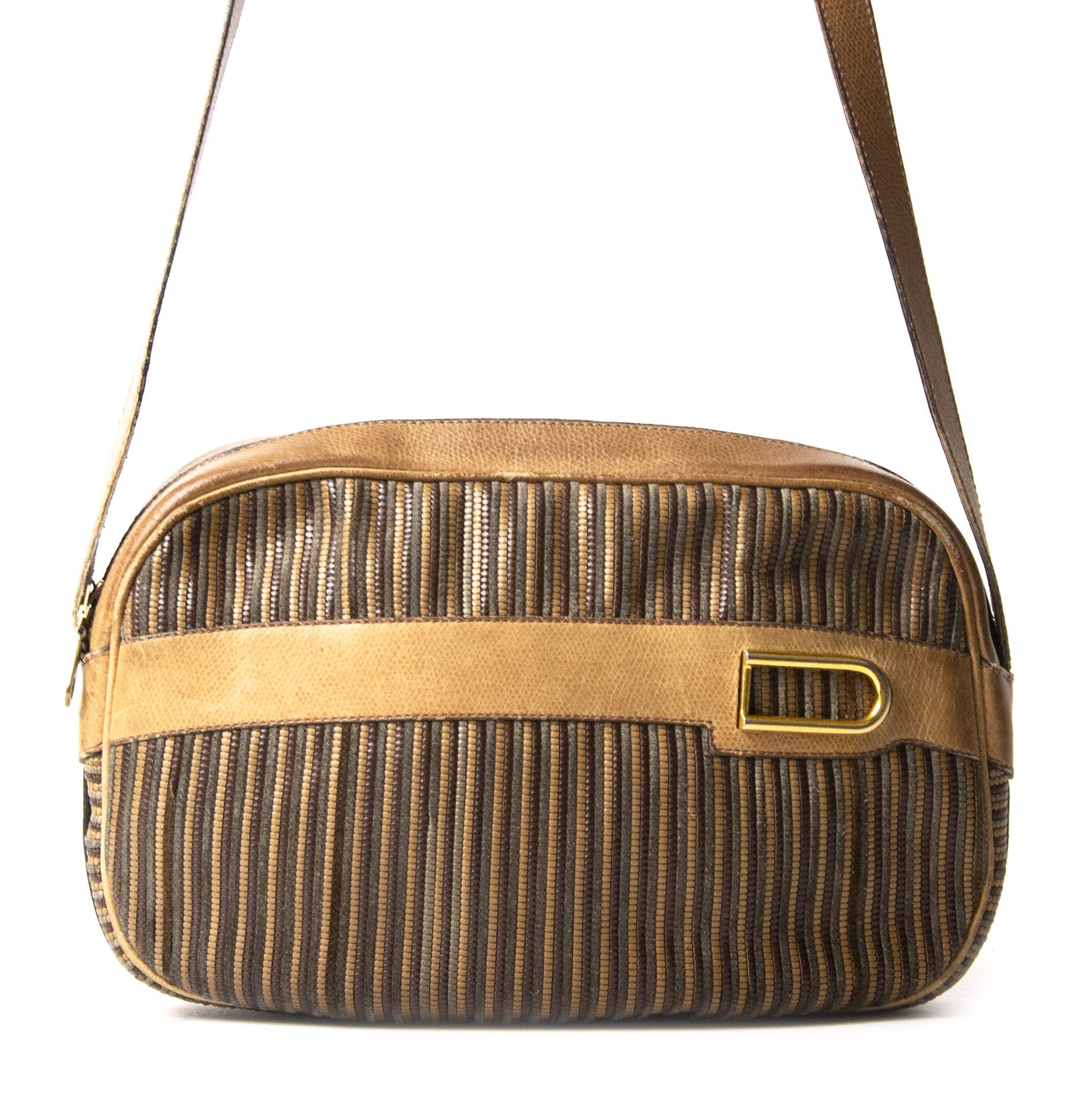 Delvaux Toile de Cuir Brown Crossbody Bag