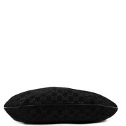 Authentic second-hand vintage Gucci Black Monogram Suede Hobo Bag buy online webshop LabelLOV