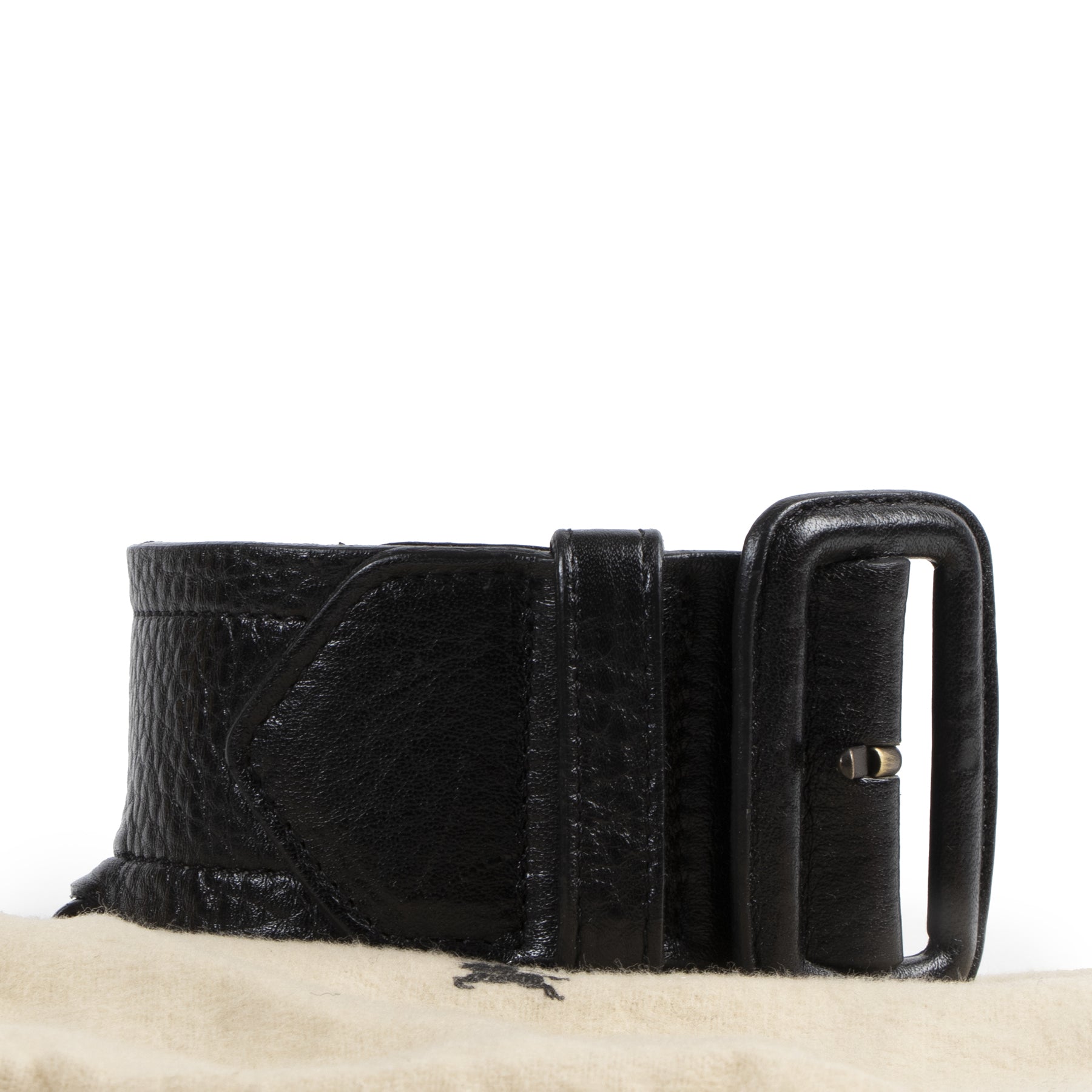 Burberry Black Leather Belt