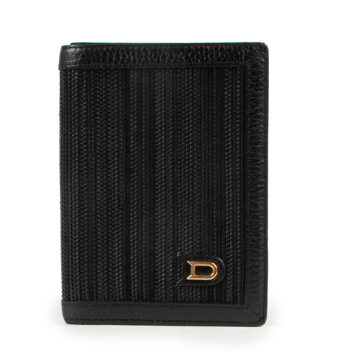 Delvaux Black Toile de Cuir Flap Wallet