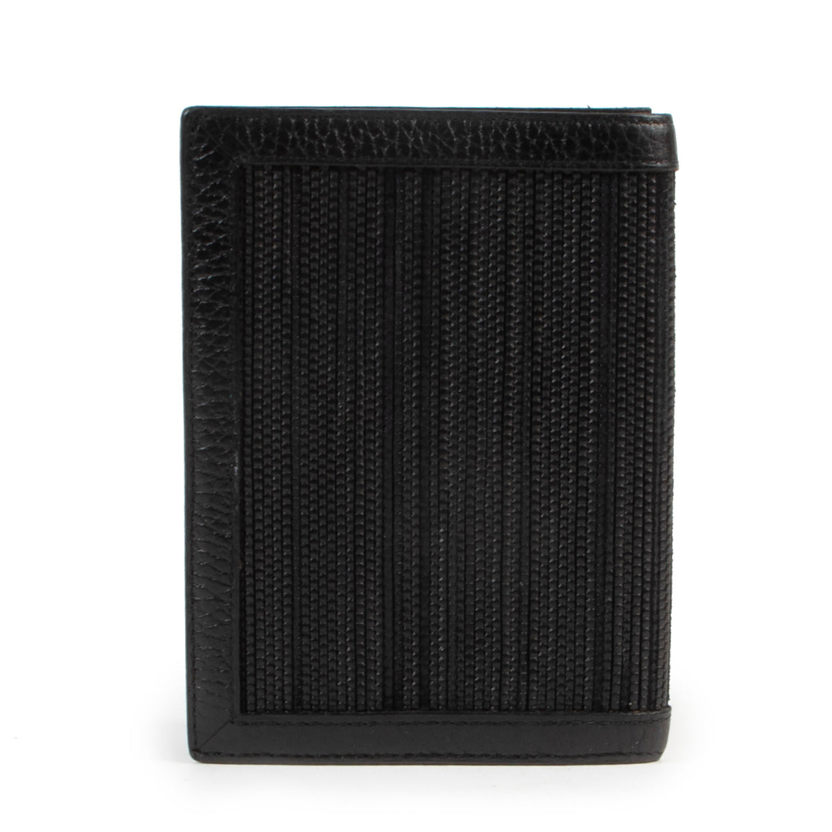 Delvaux Black Toile de Cuir Flap Wallet