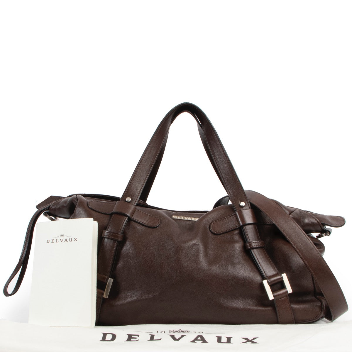 Shop safe online at Labellov in Antwerp this 100% authentic second hand Delvaux Brown Saint Germain Shoulder Bag