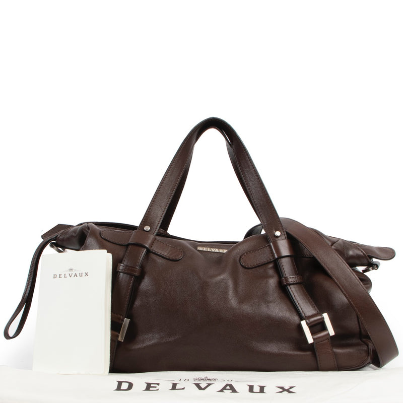 Shop safe online at Labellov in Antwerp this 100% authentic second hand Delvaux Brown Saint Germain Shoulder Bag