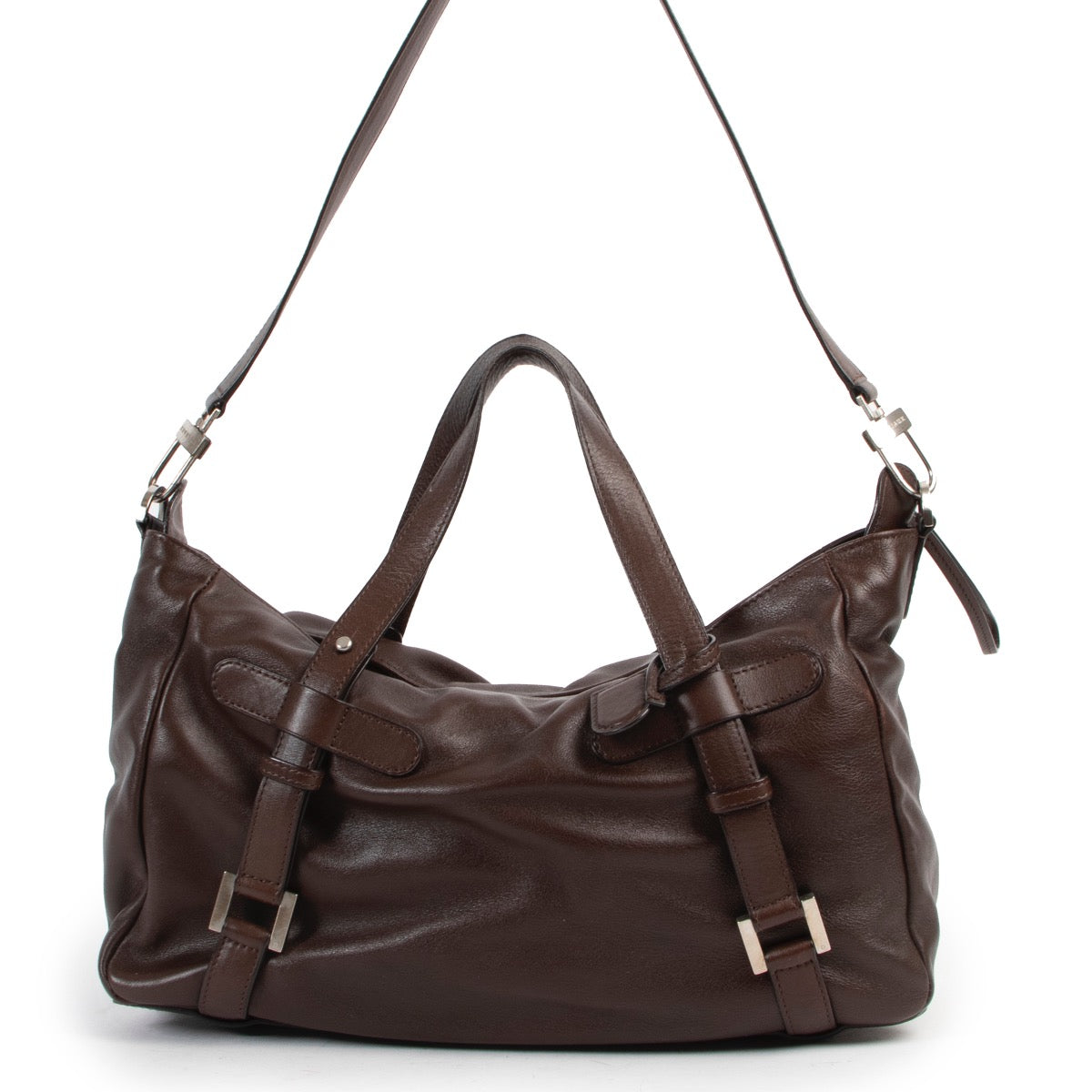 Shop safe online at Labellov in Antwerp this 100% authentic second hand Delvaux Brown Saint Germain Shoulder Bag