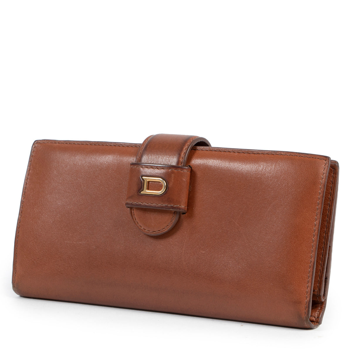 Delvaux Cognac Leather Wallet
