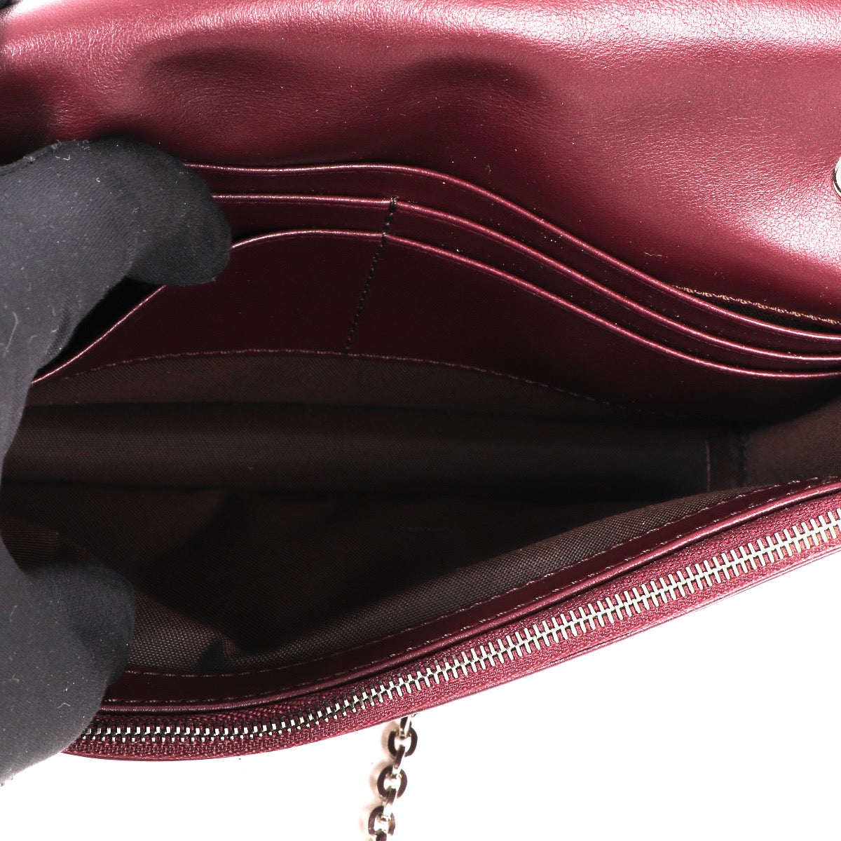 Mulberry Oxblood Bayswater Wallet On Chain
