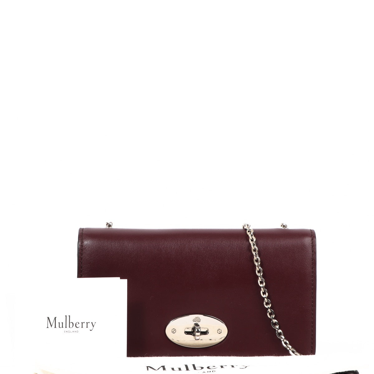 Mulberry Oxblood Bayswater Wallet On Chain