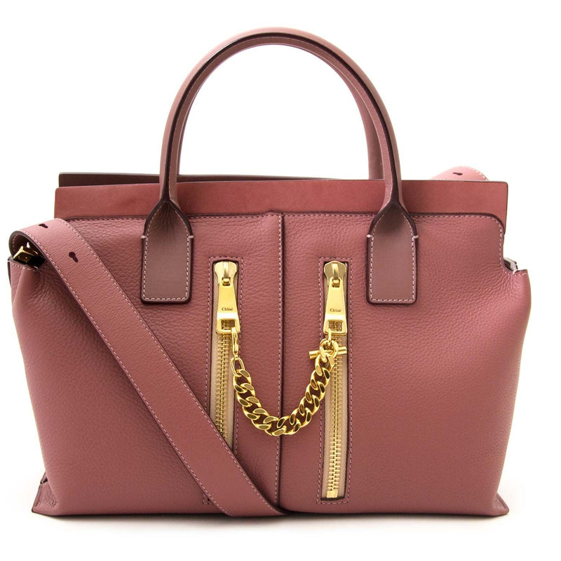 koop tweedehands Chloe Pink Leather Cate Satchel Bag bij labellov aan een goede prijs
