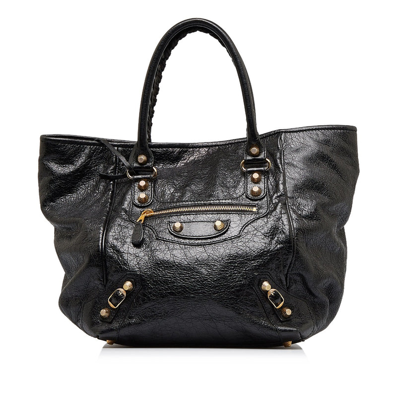 Shop safe online at Labellov in Antwerp, Brussels and Knokke this 100% authentic second hand Balenciaga black Giant 12 Sunday Tote Shoulder bag