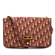 Dior Monogram Burgundy Crossbody Bag
