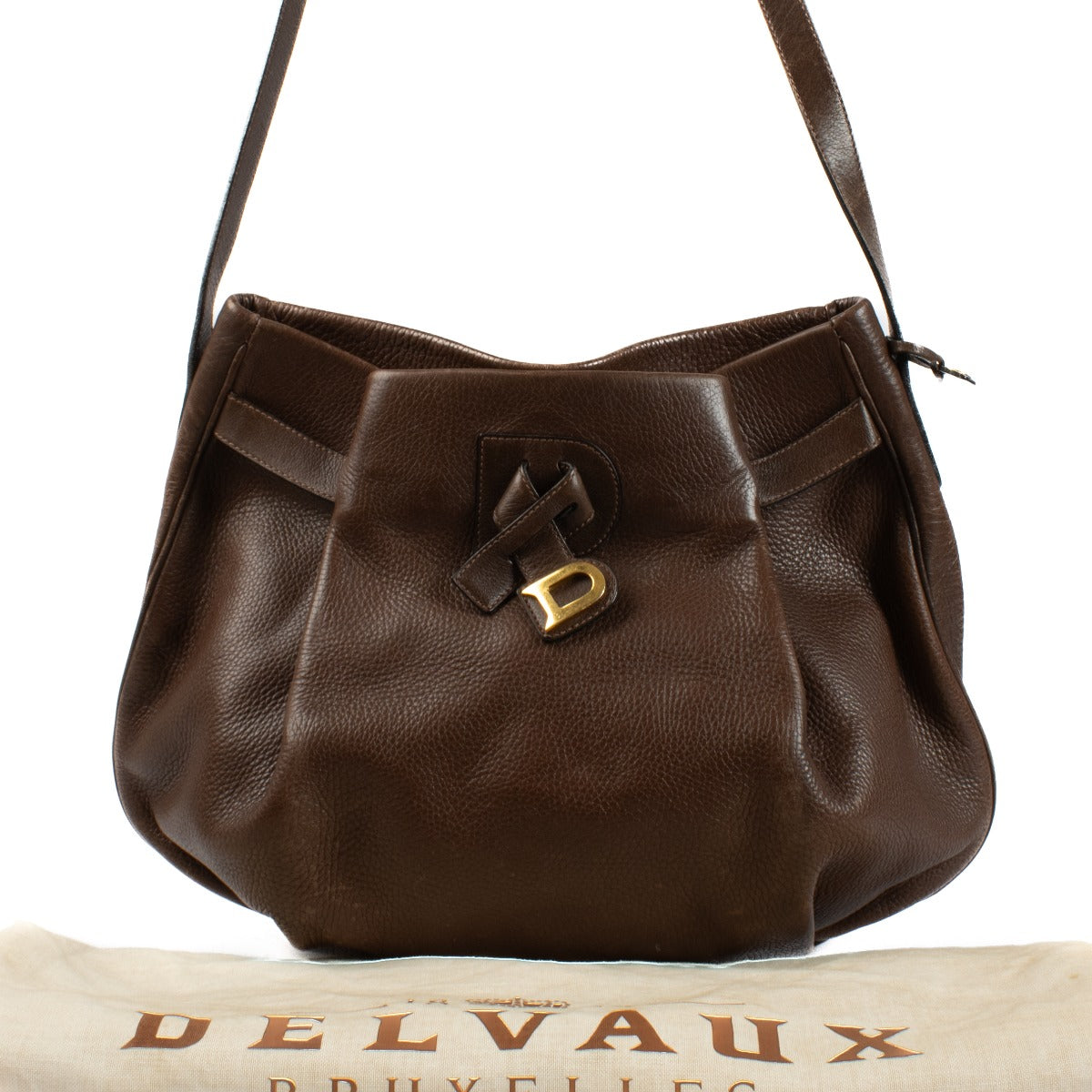 Delvaux Brown Trotteur Banniere Crossbody Bag