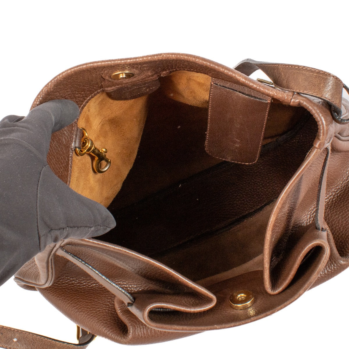 Delvaux Brown Trotteur Banniere Crossbody Bag
