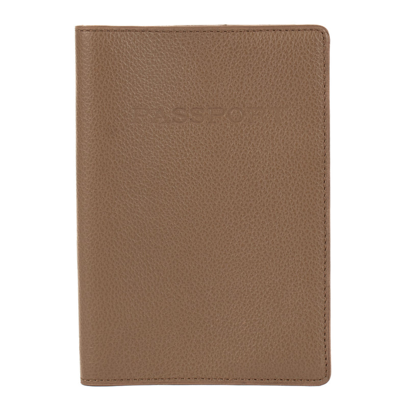Delvaux Taupe Passport Holder