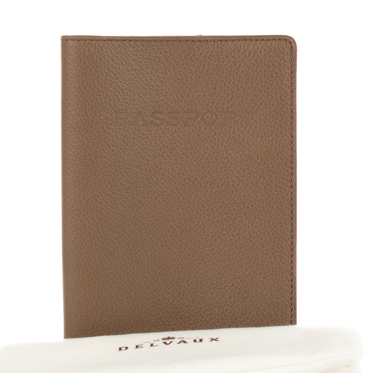 Delvaux Taupe Passport Holder
