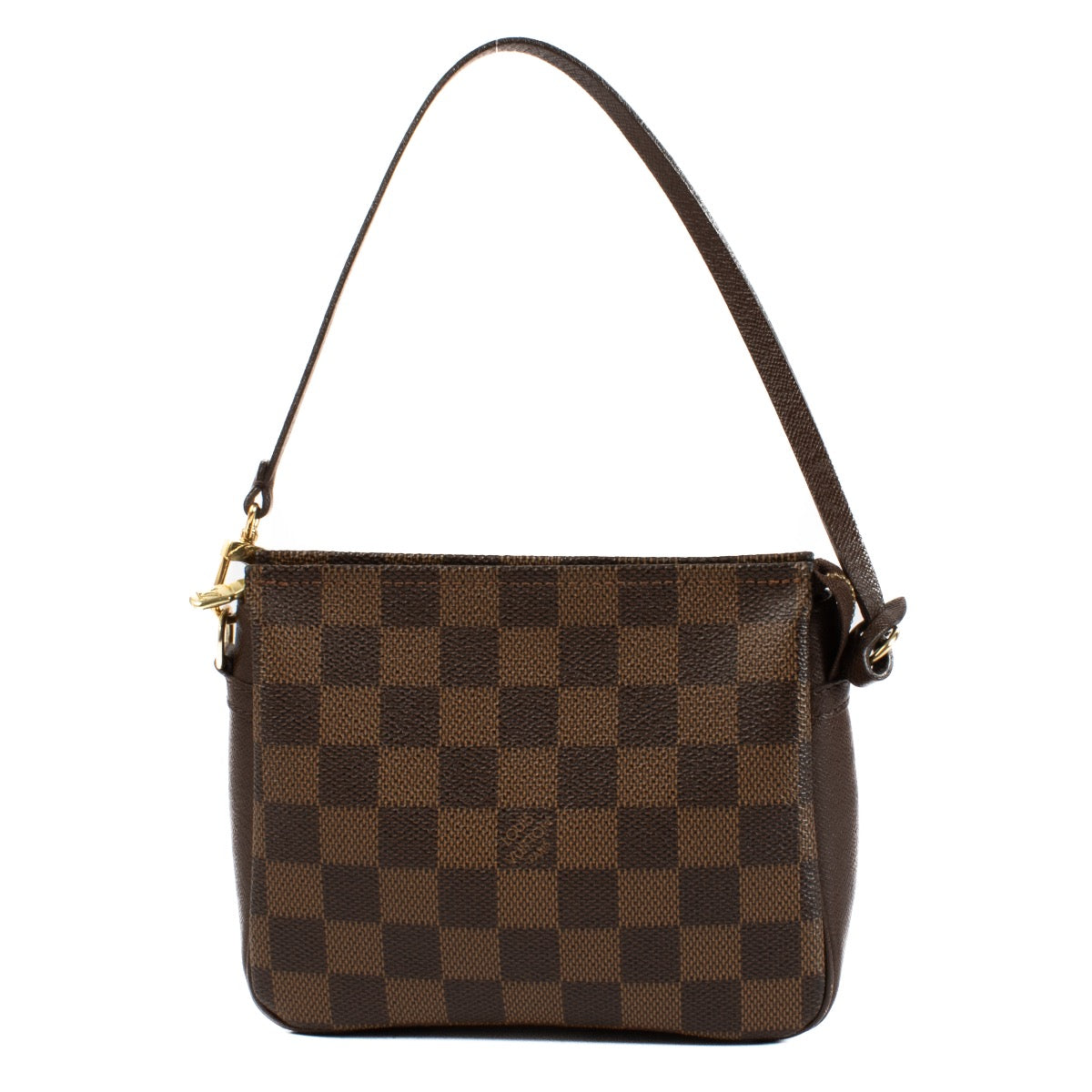 Shop safe online at Labellov in Antwerp, Brussel and Knokke this 100% authentic second hand Louis Vuitton Damier Ebene Trousse Pochette Crossbody