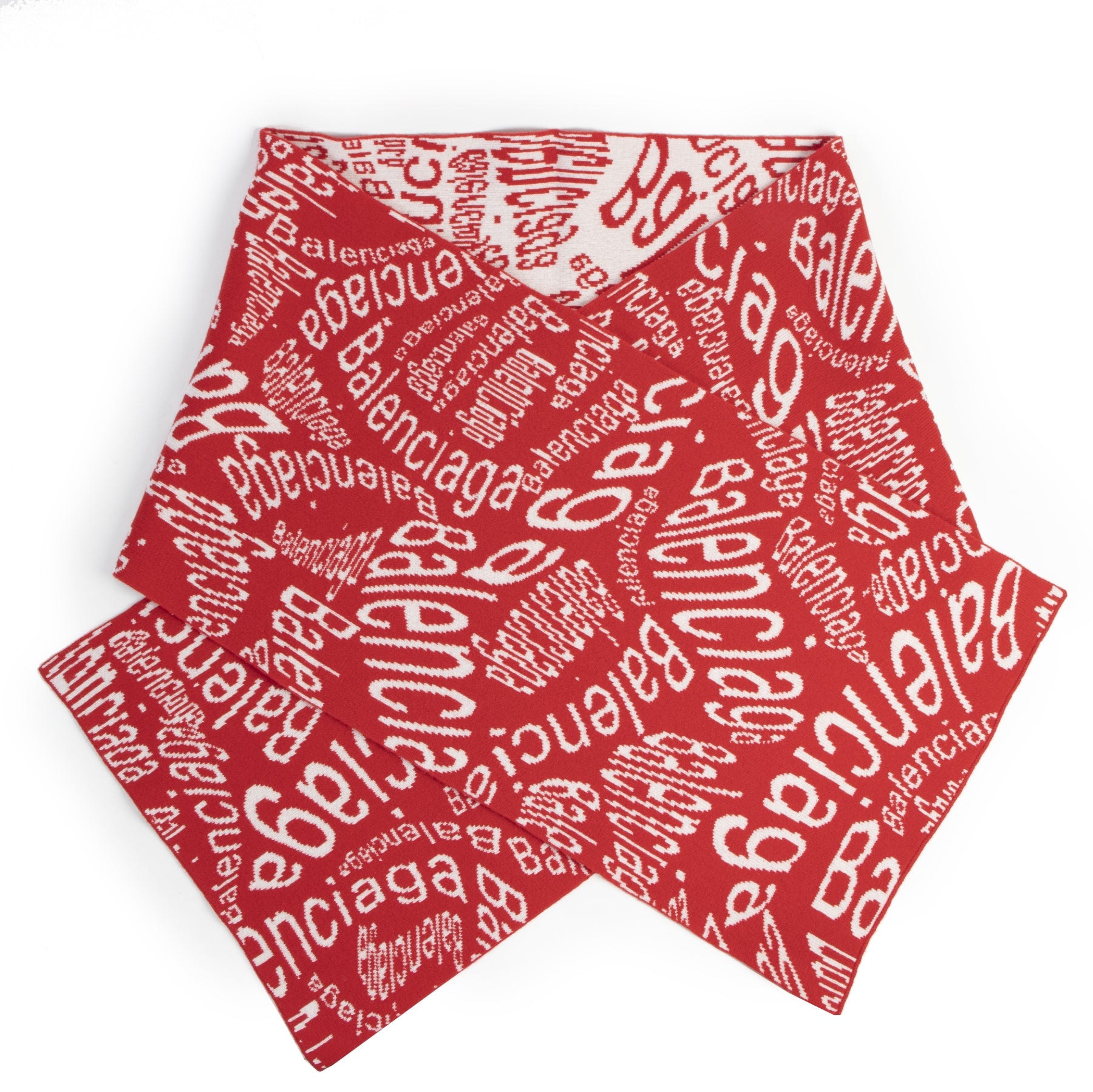 Balenciaga Red Logo Scarf for the best price available online at Labellov