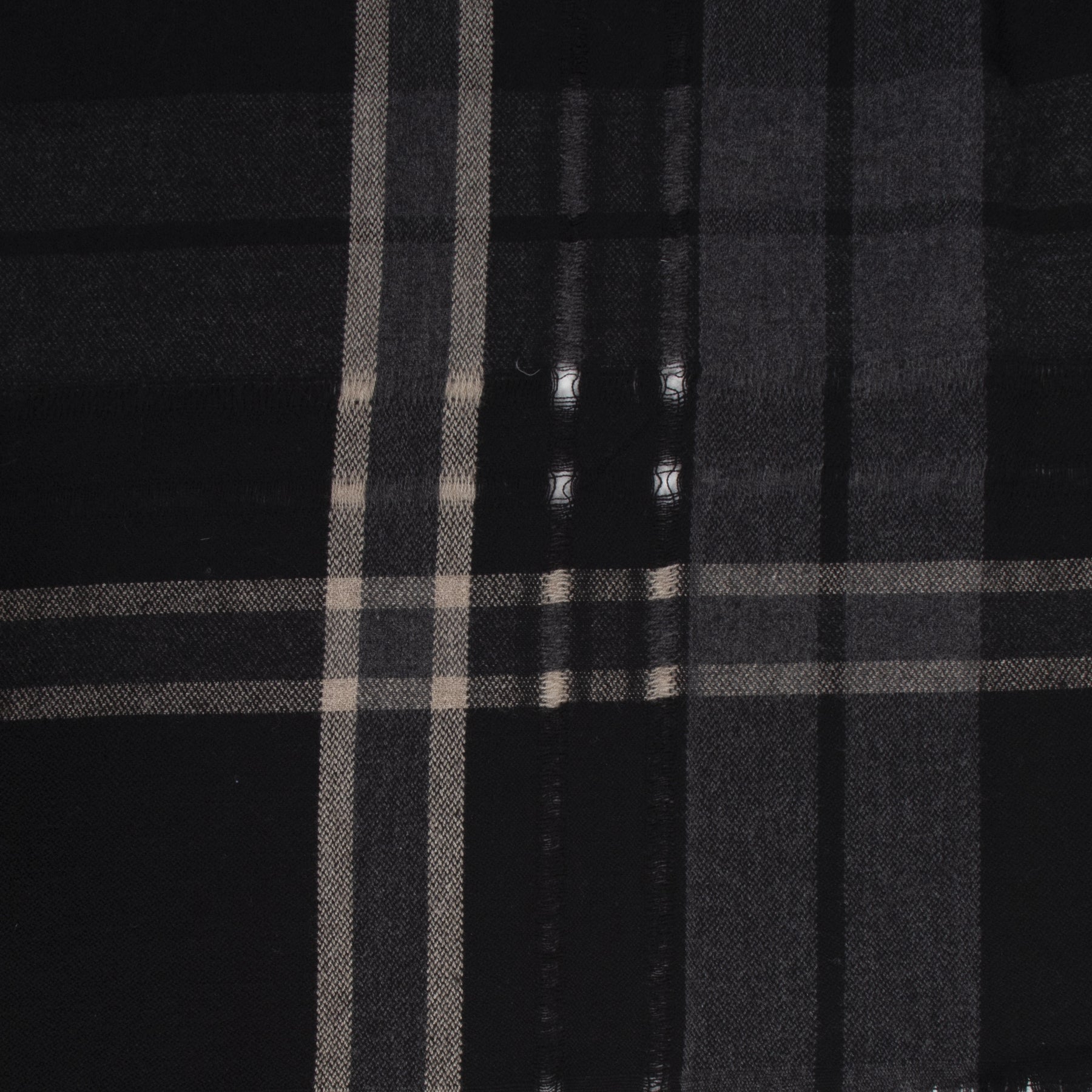 Balmain Black Check Print Scarf
