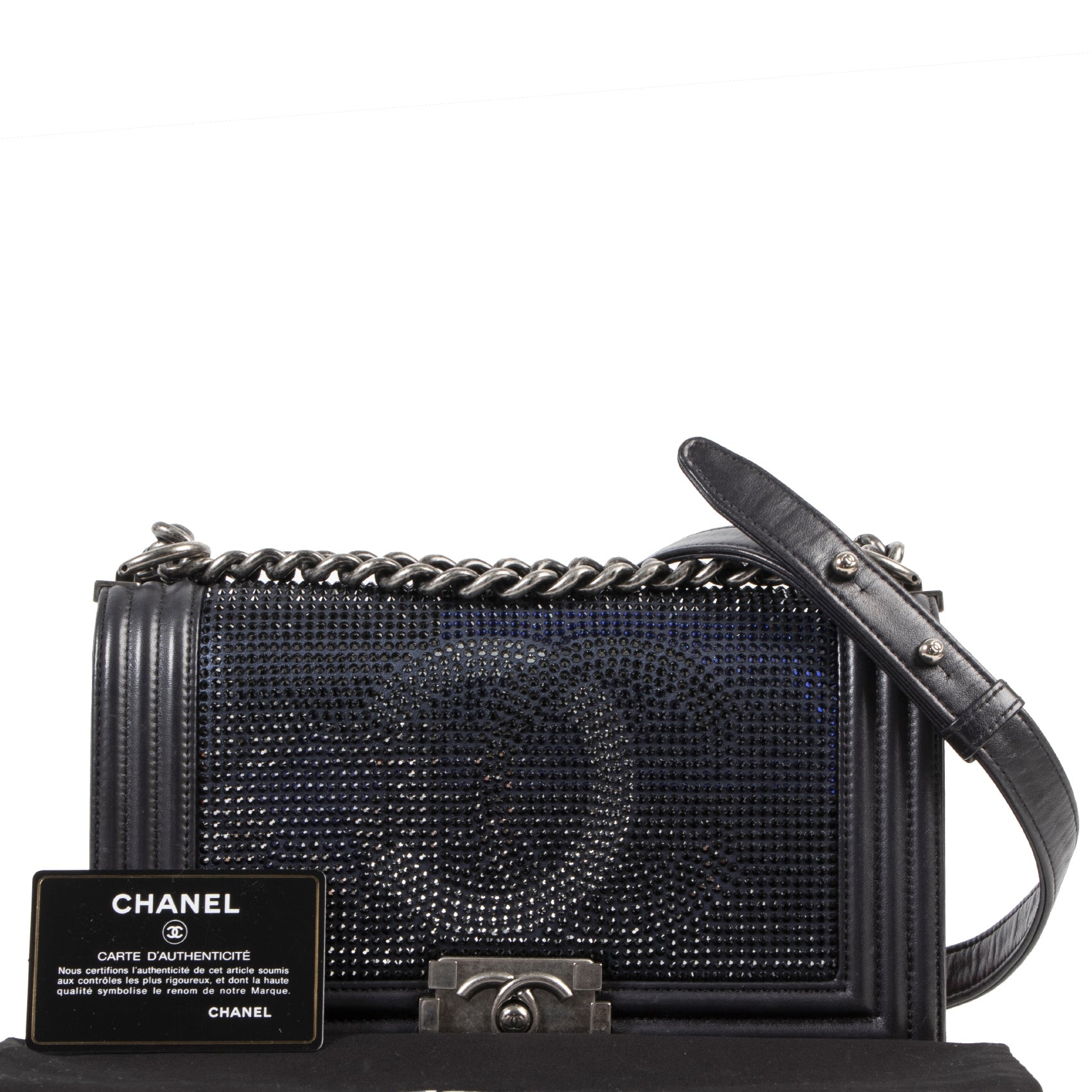 koop veilig online tegen de beste prijs limited Chanel Metallized CC Boy Flap Bag
