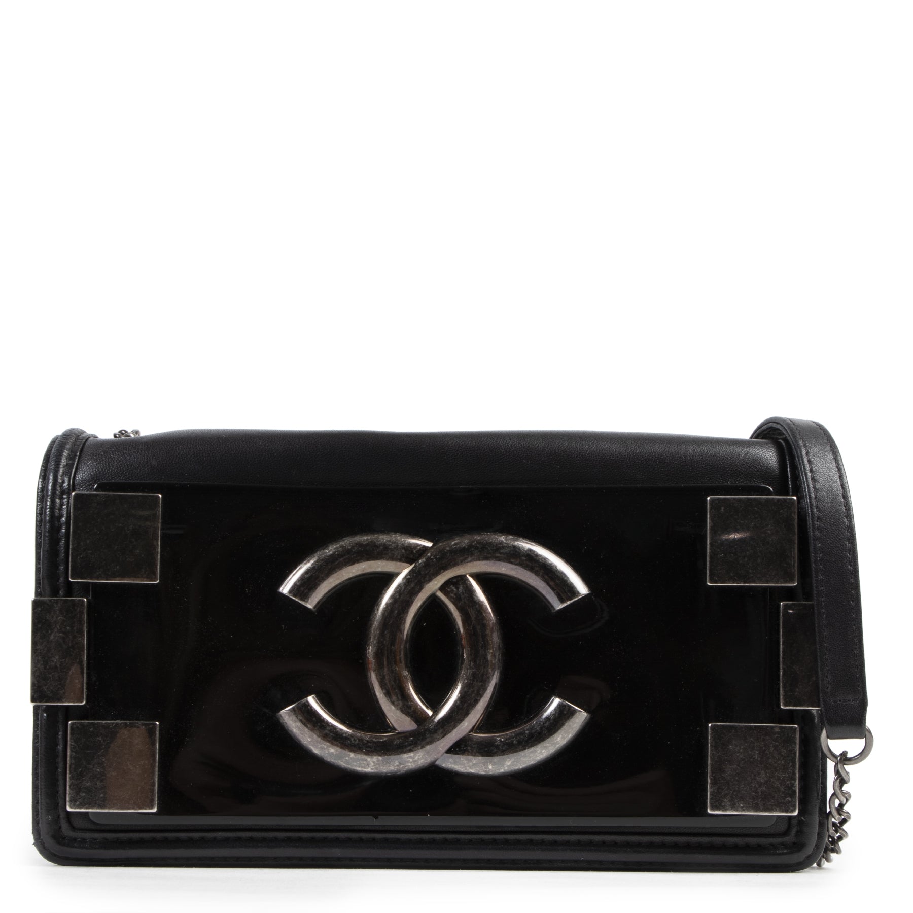 koop veilig online Chanel Black Boy Brick Flap Bag limited edition