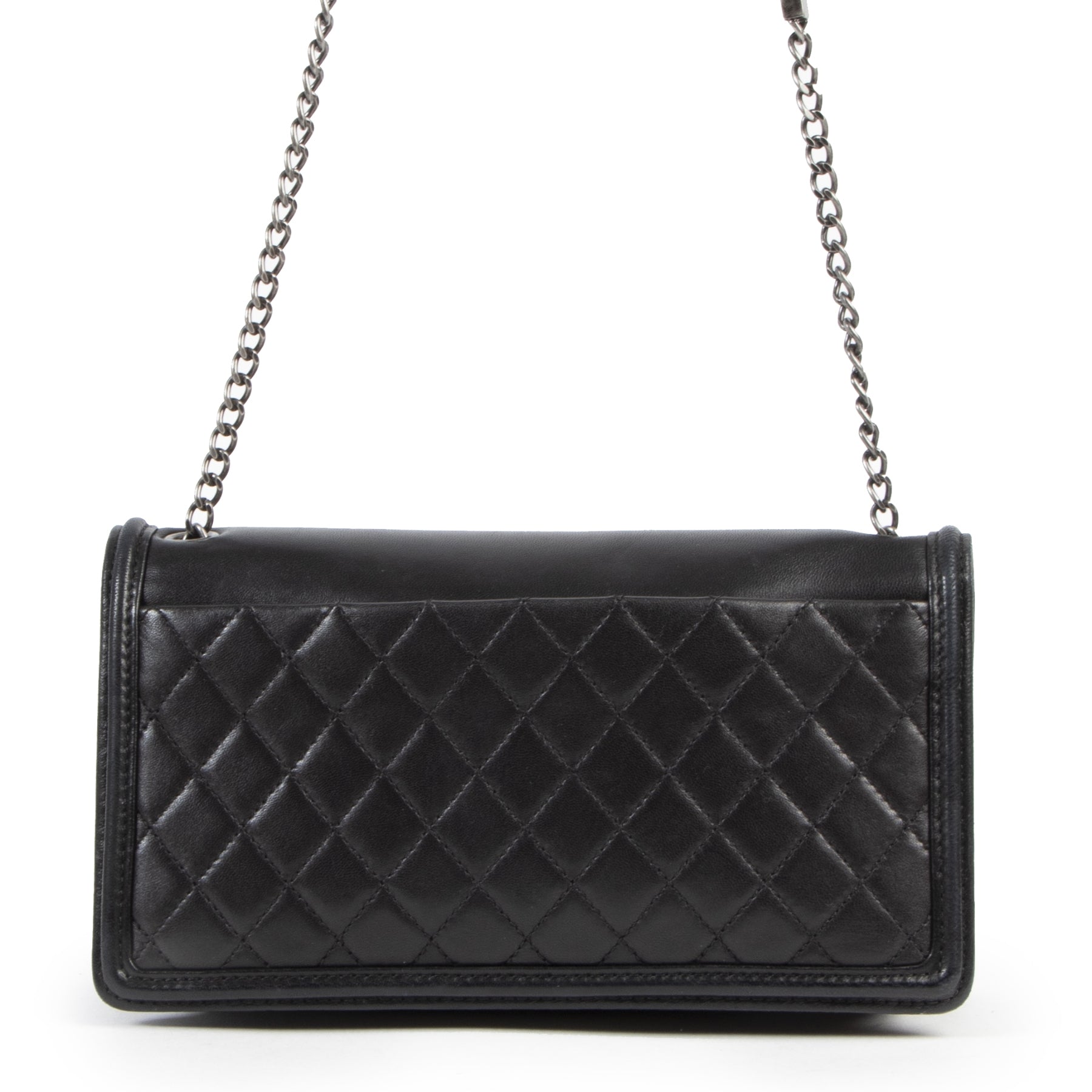 koop veilig online Chanel Black Boy Brick Flap Bag