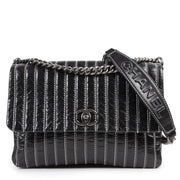 Authentic second-hand vintage Chanel Black Vertical Quilted Flap Bag buy online webshop LabelLOV