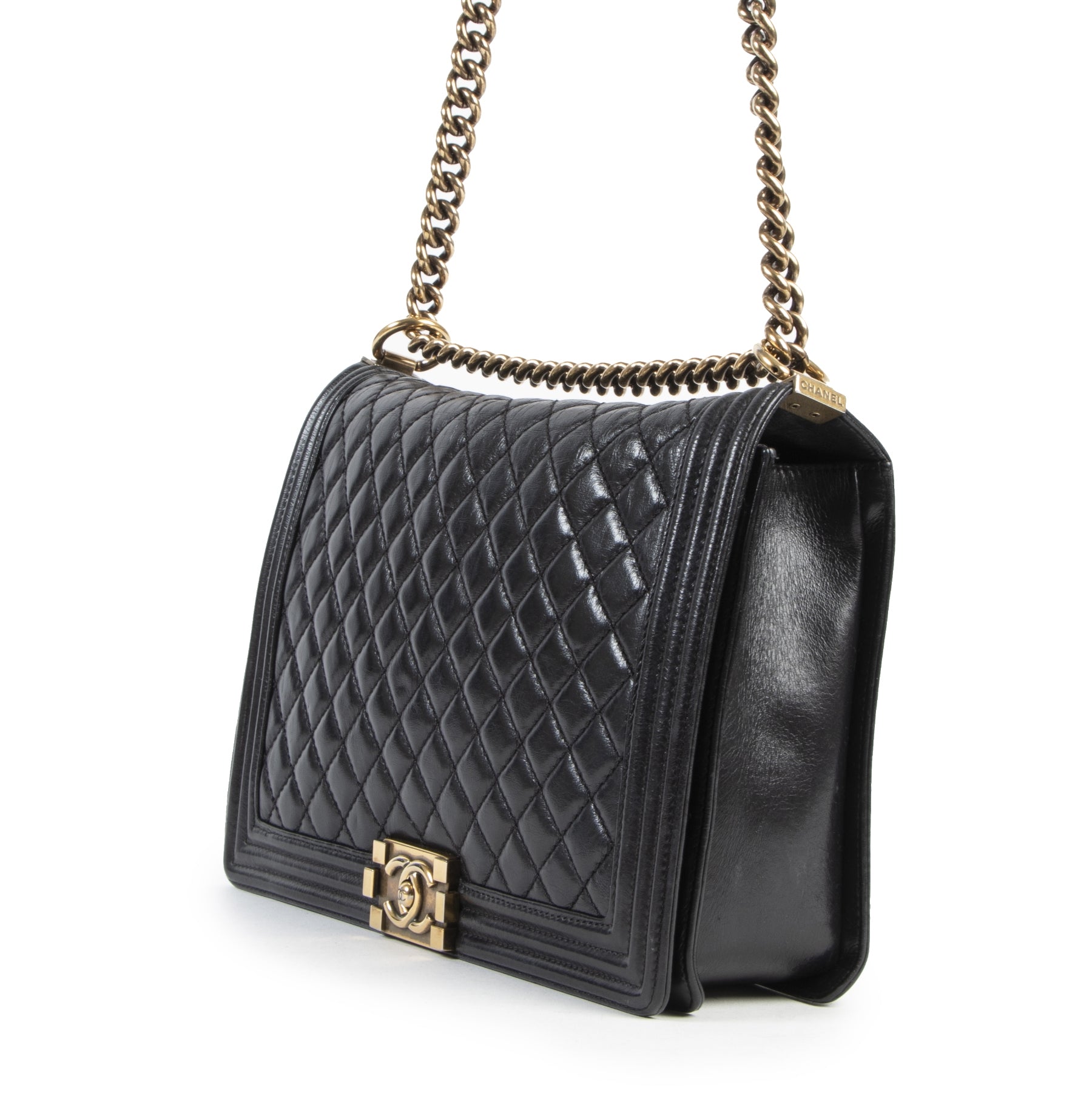 Chanel Black Quilted Large Boy Bag