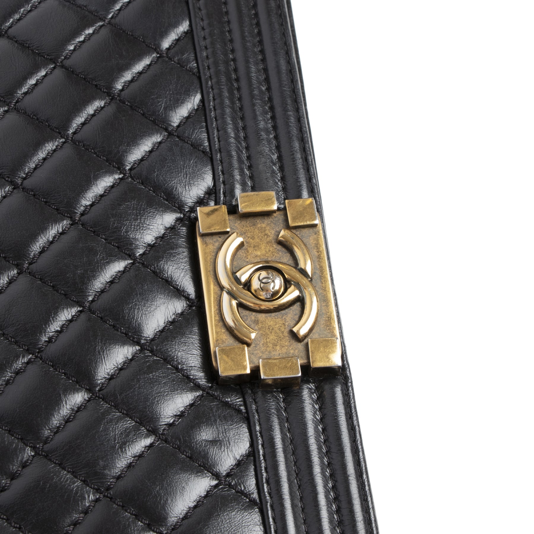 Chanel Black Quilted Large Boy Bag