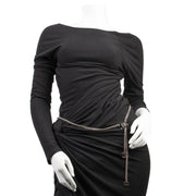 Authentic secondhand Chanel Silver Black Enamel CC Chain Belt designer accessories fashion luxury vintage webshop safe secure online shopping high end brands