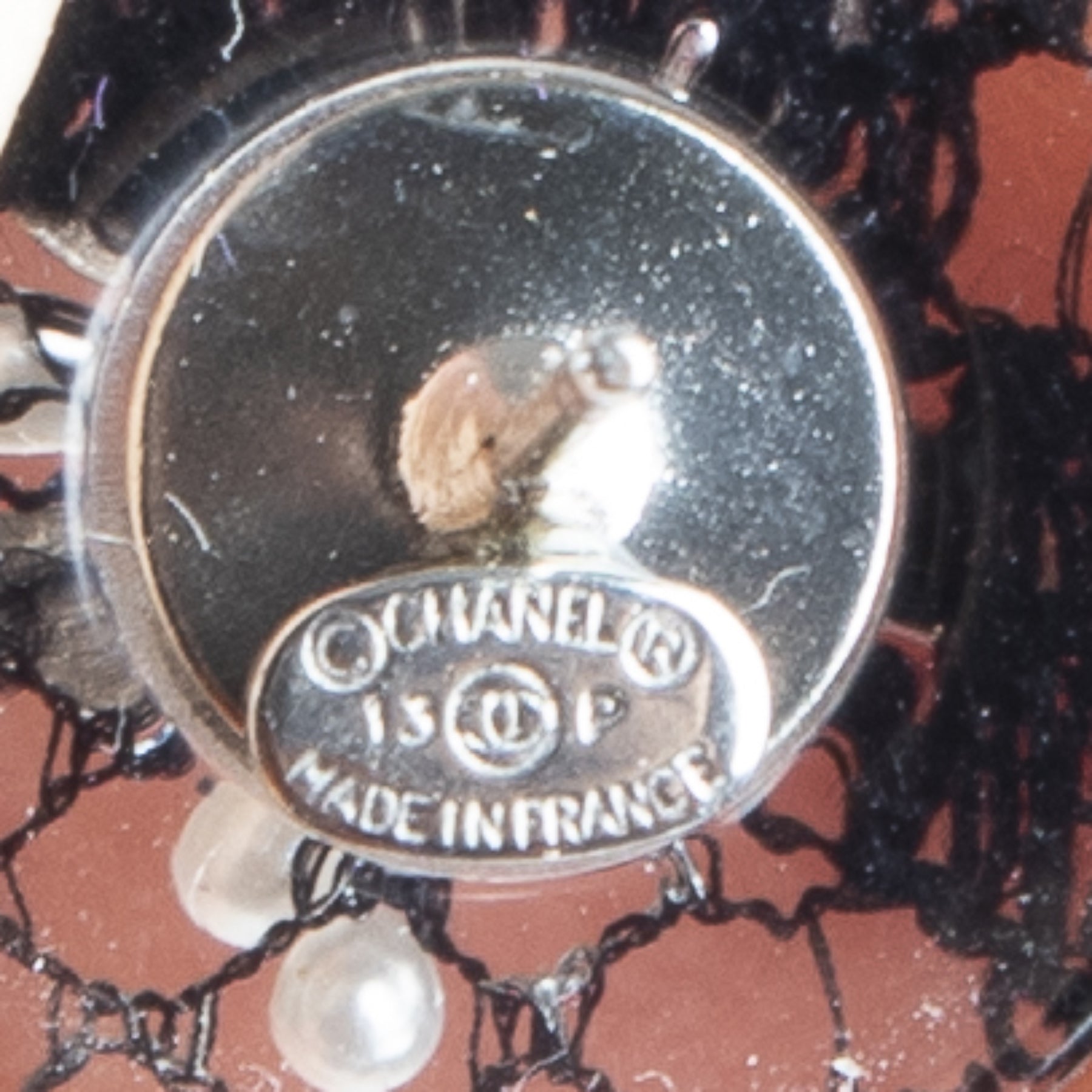 Chanel Crystal Resin CC Stud Earrings