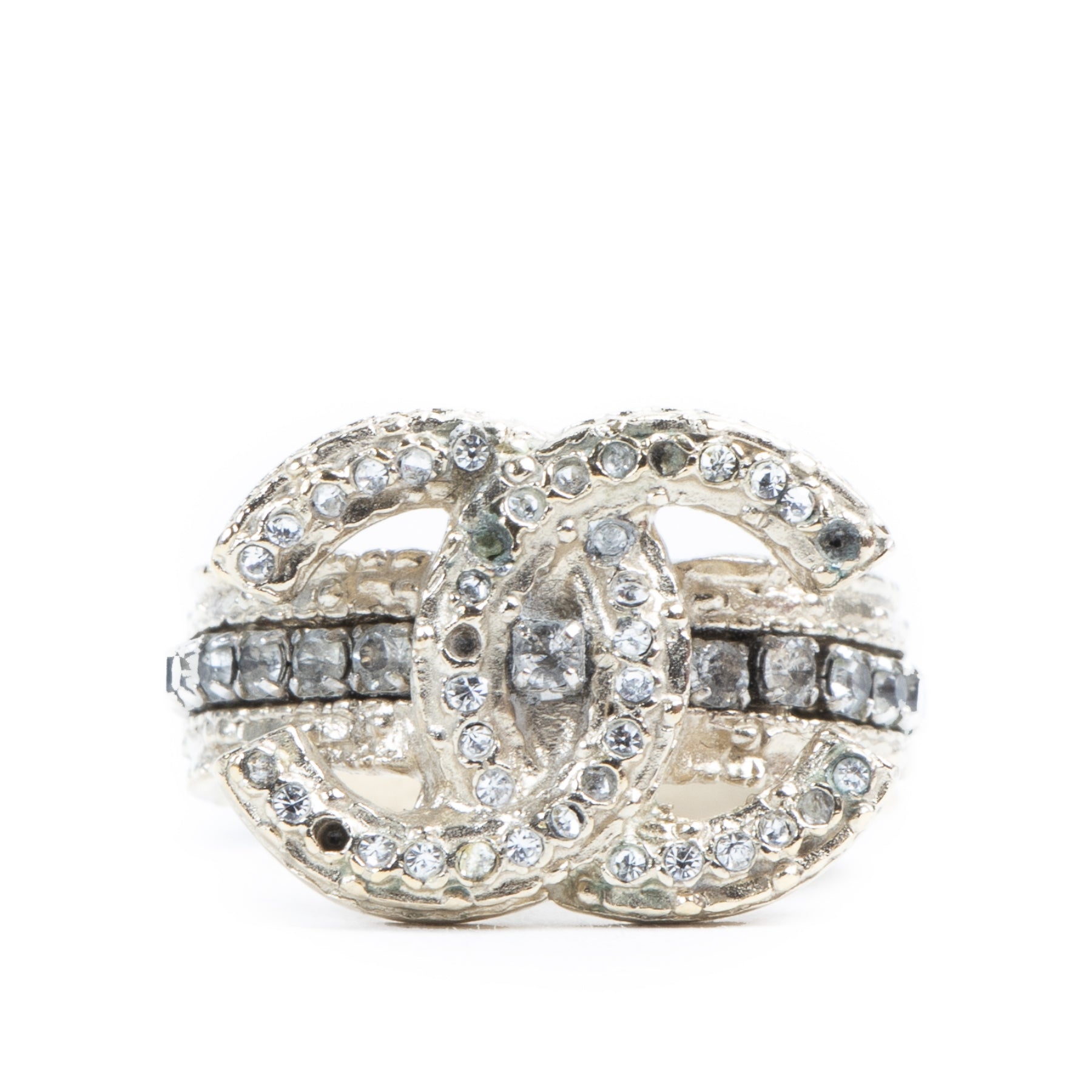 Chanel 2011 Double CC Crystal Ring