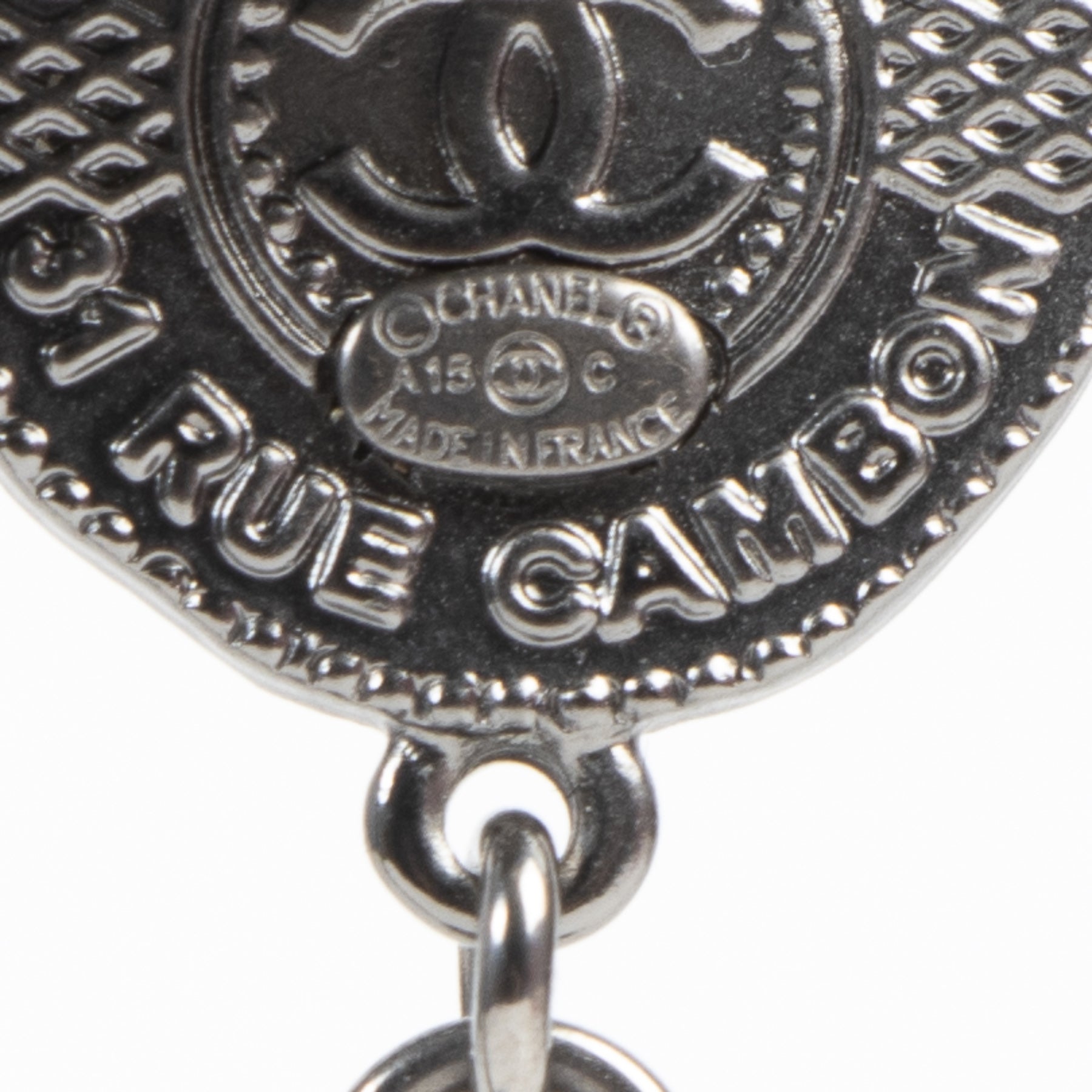 Chanel Silver Chain Long Earrings