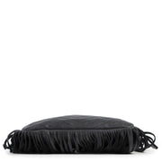 Saint Laurent Black Chevron Fringe Crossbody Bag