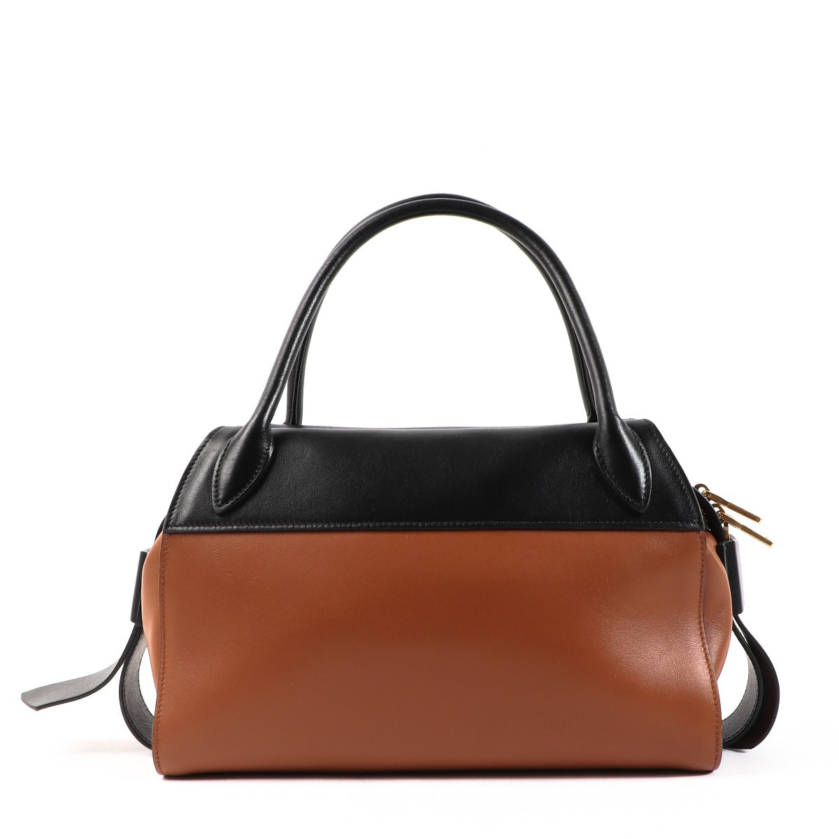 Prada Cognac/Zwart City Calf Bowlingtas
