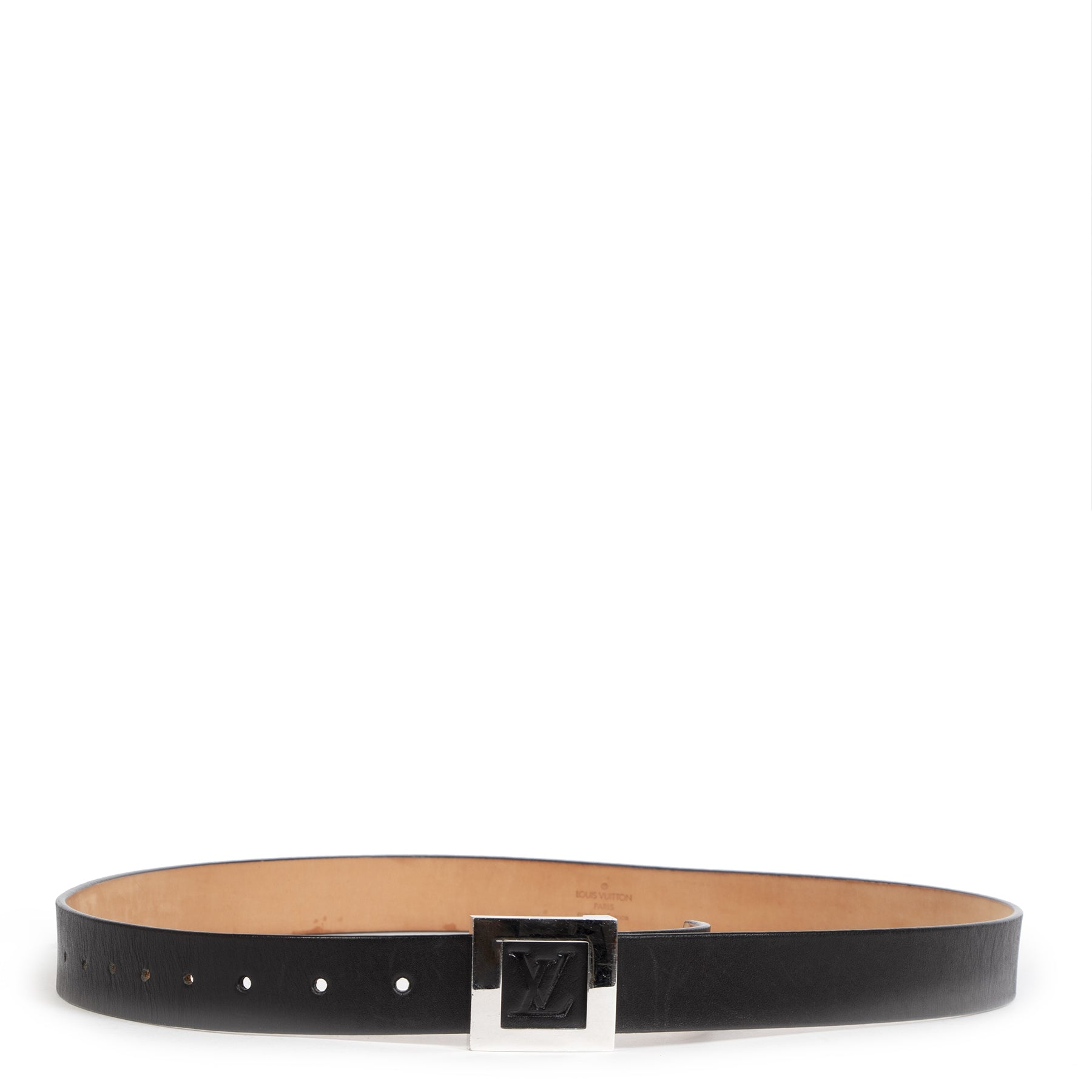 Louis Vuitton Black Square Buckle Belt - Size 100 acheter en ligne seocnde main