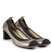 Chanel Two Tone Elasticated Pumps