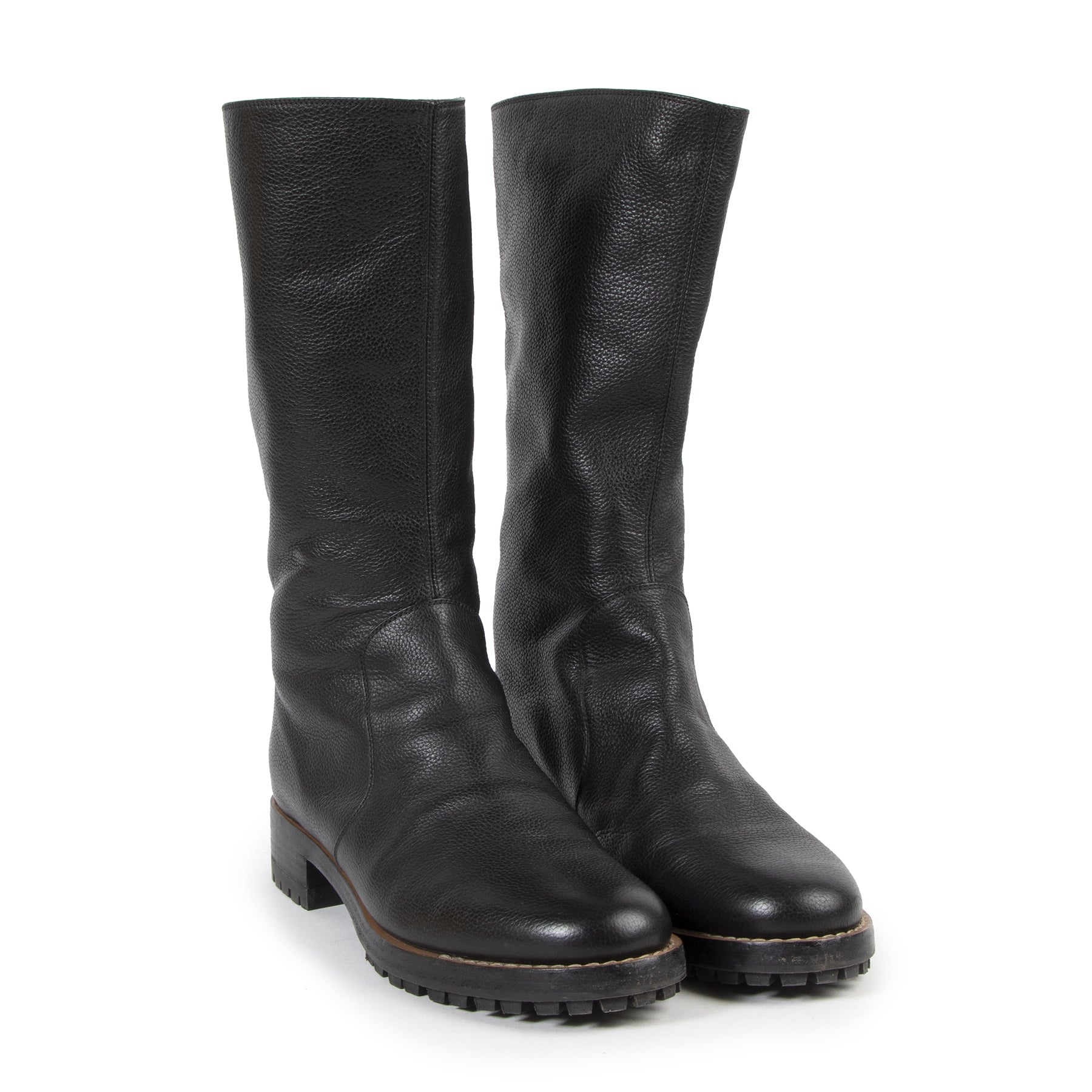 Sergio Rossi Black Leather Boots