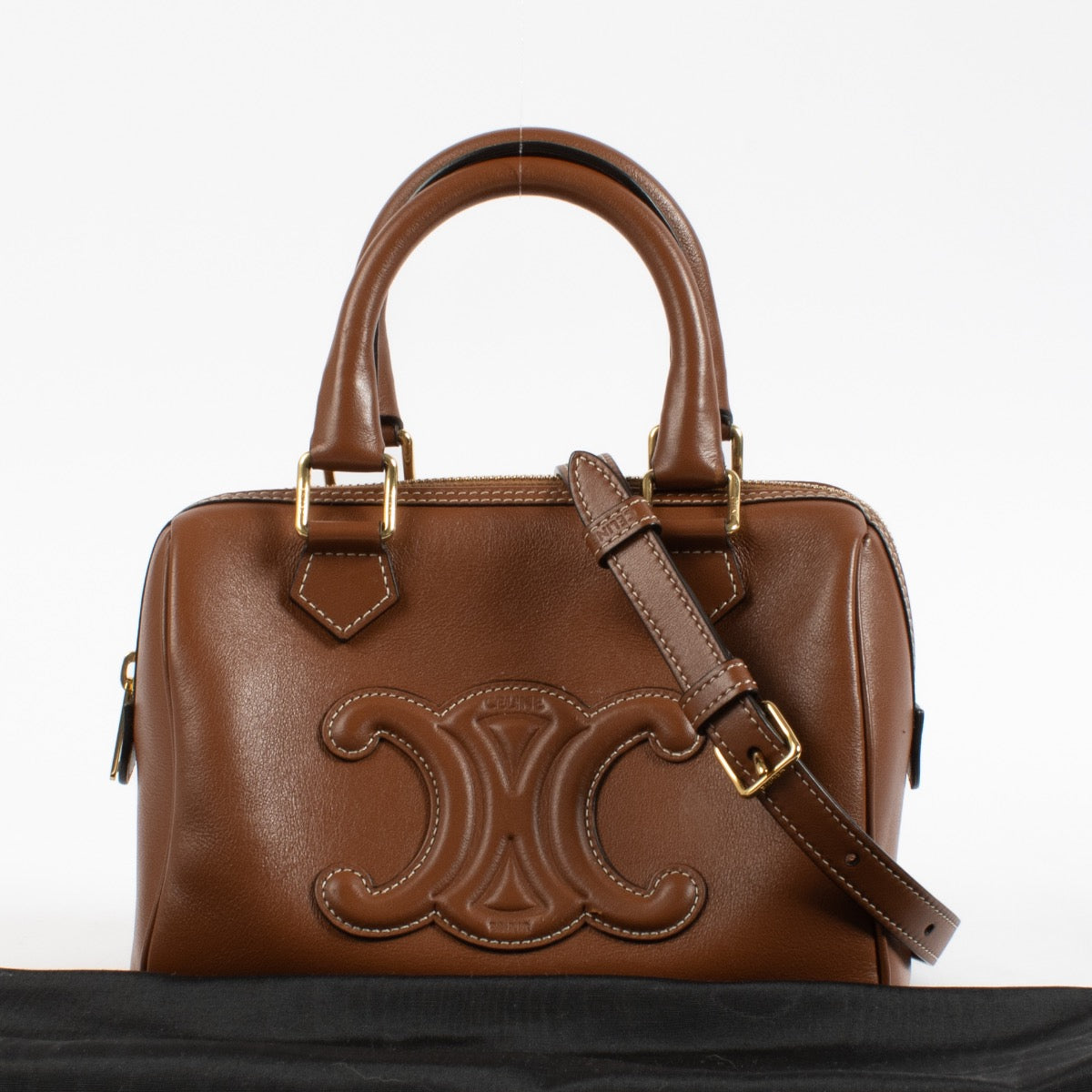 Shop 100% authentic second hand Celine Tan Smooth Leather Small Boston Bag on Labellov.com