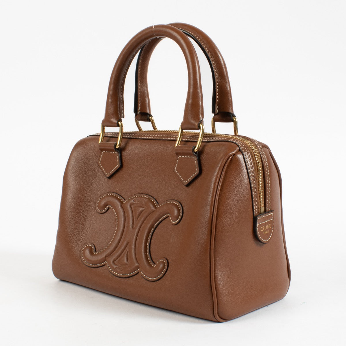 Shop 100% authentic second hand Celine Tan Smooth Leather Small Boston Bag on Labellov.com