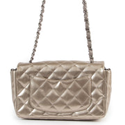 shop safe online Chanel Gold Patent Classic New Mini Flap Bag online for the best price