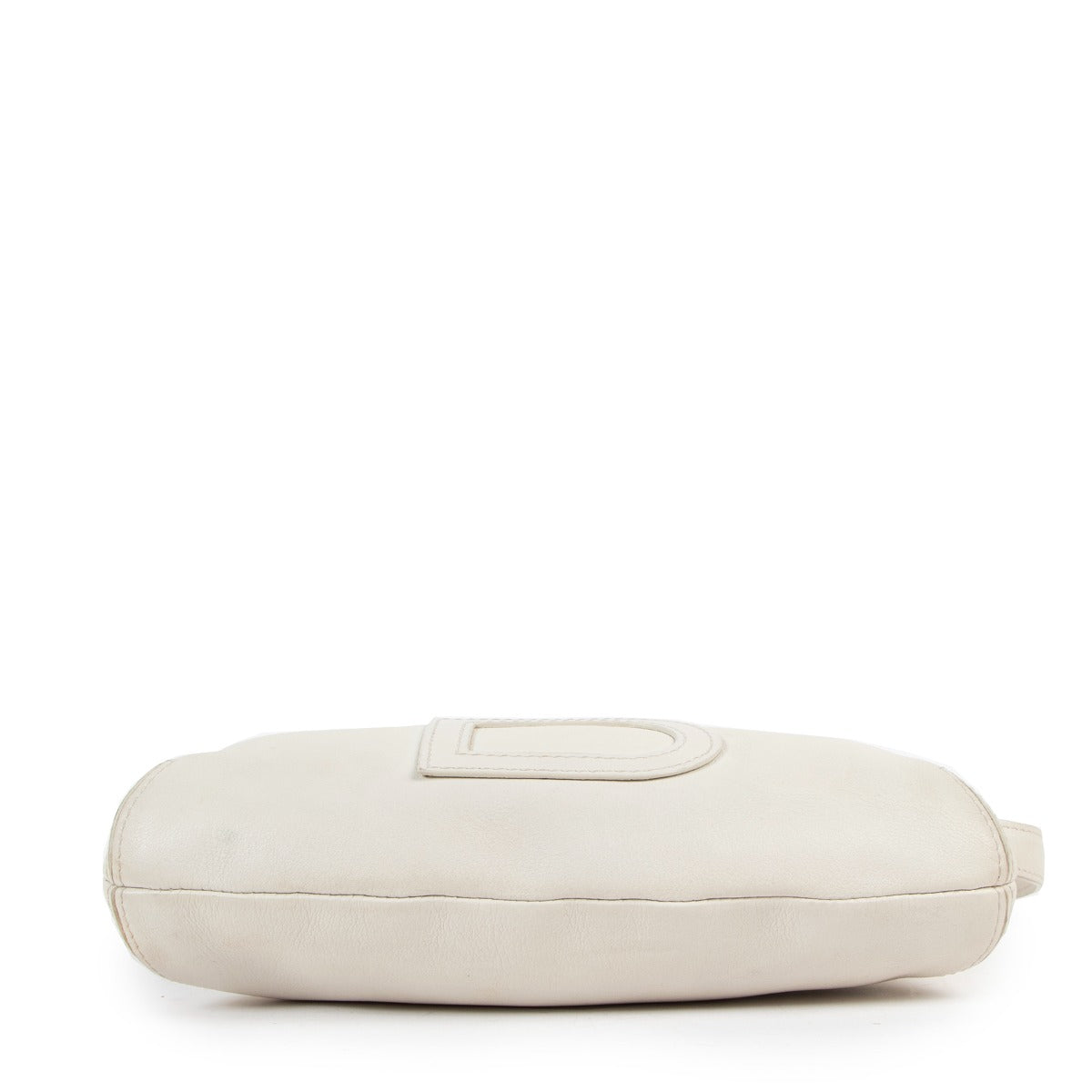 Delvaux White Allure Leather Louise Pochette Ceinture Belt Bag