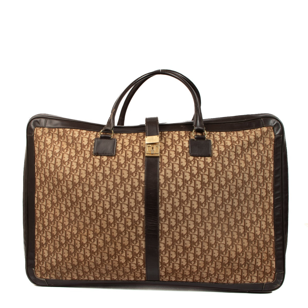 Christian Dior Vintage Oblique Large Suitcase